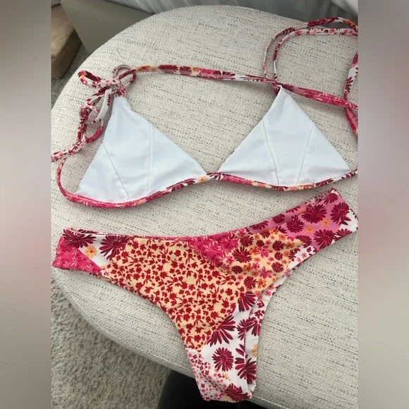 Kulani Kinis Pink Sahara Patchwork Bikini - Picture 2 of 4